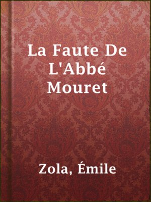 cover image of La Faute De L'Abbé Mouret
